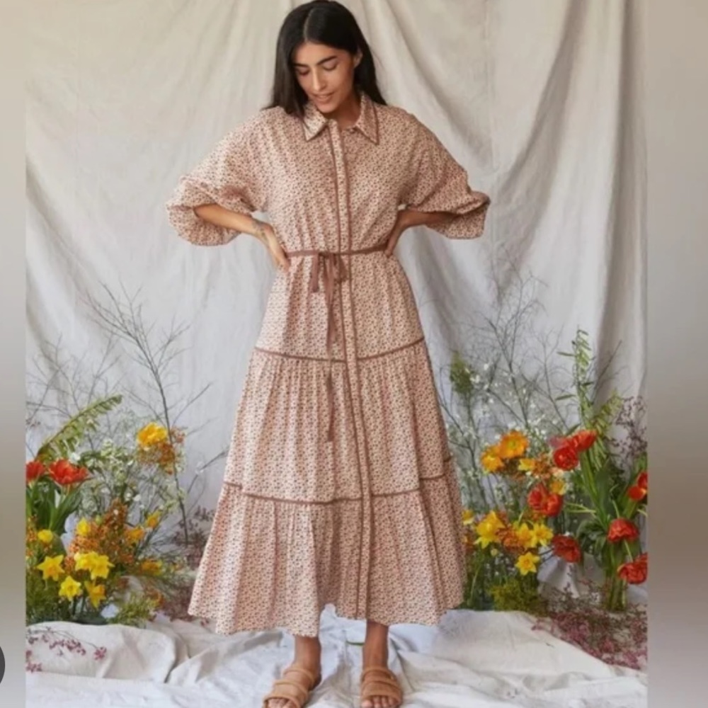 Christy Dawn Floral Brown Dress